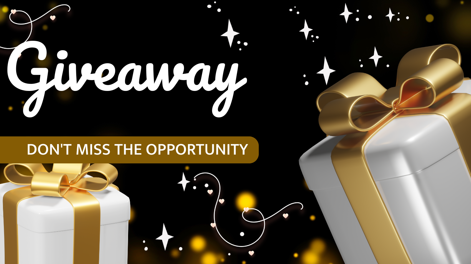 black elegant christmas giveaway twitter post